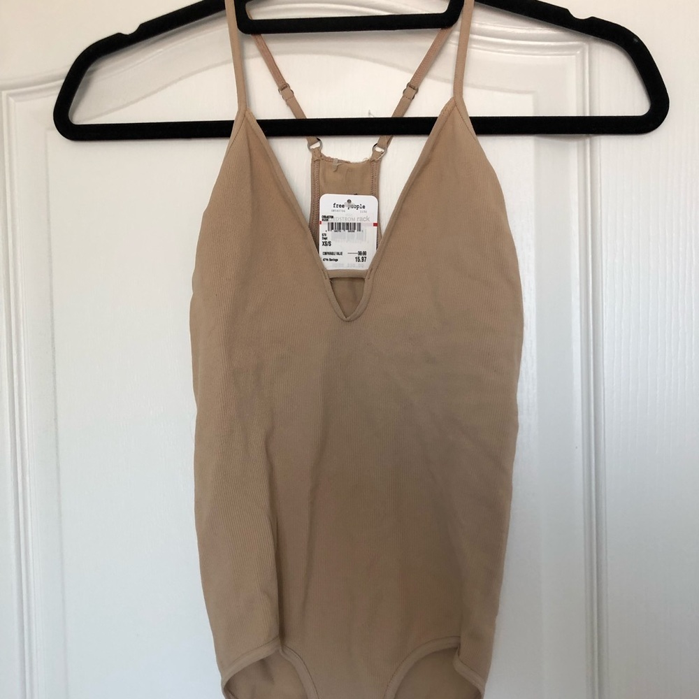 Free People Tan Bodysuit